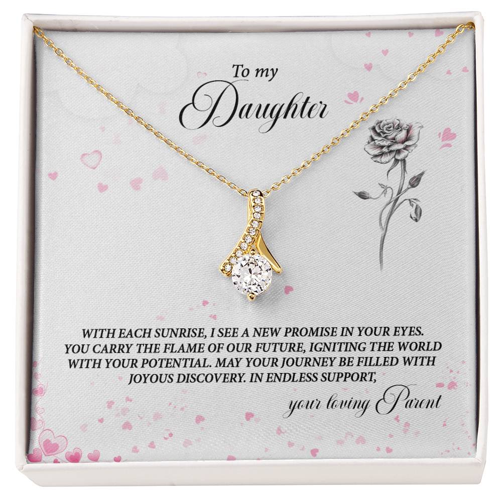 4037a Alluring Beauty Necklace, Gift to My Daughter with Beautiful Message Card