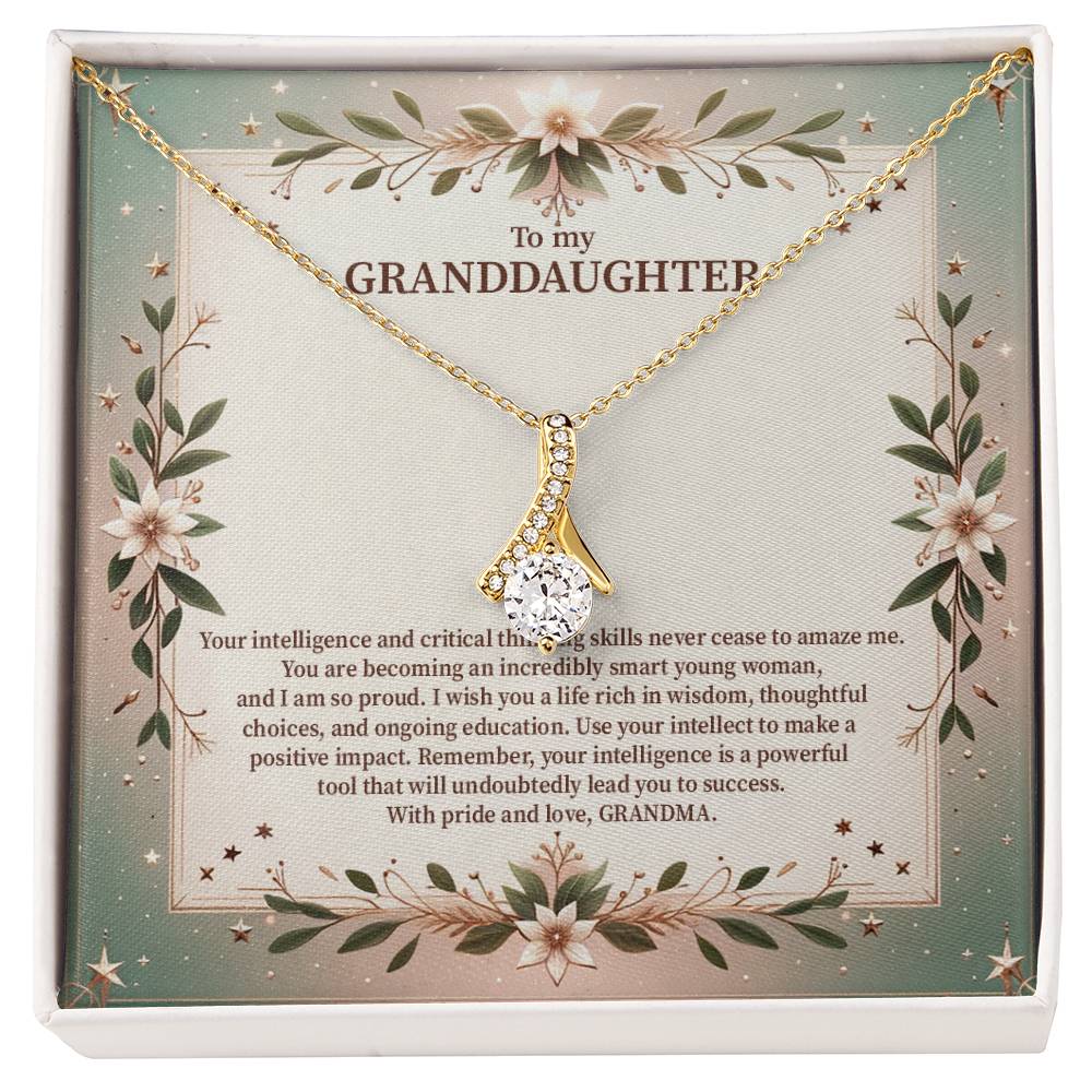 4049a Alluring Beauty Necklace, Gift to my Granddaughter with Beautiful Message Card