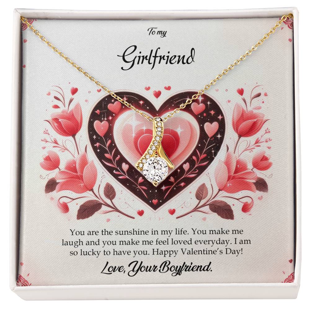 Valentine-st5c Alluring Beauty Necklace, Gift to my Girlfriend with Beautiful Message Card