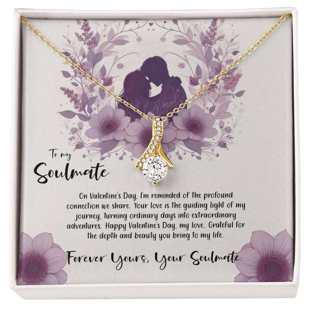 Valentine-st9b Alluring Beauty Necklace, Gift to my Soulmate with Message Card