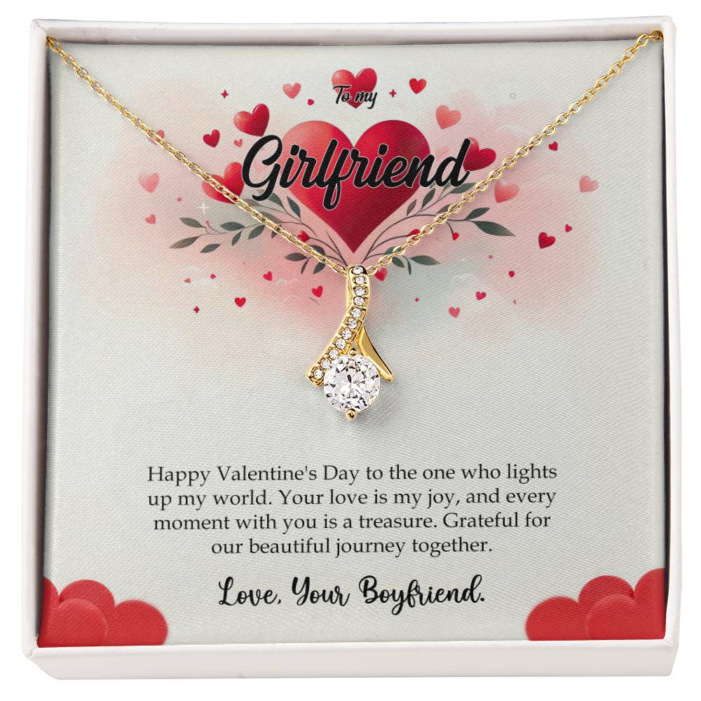 Valentine-st11c Alluring Beauty Necklace, Gift to my Girlfriend with Beautiful Message Card