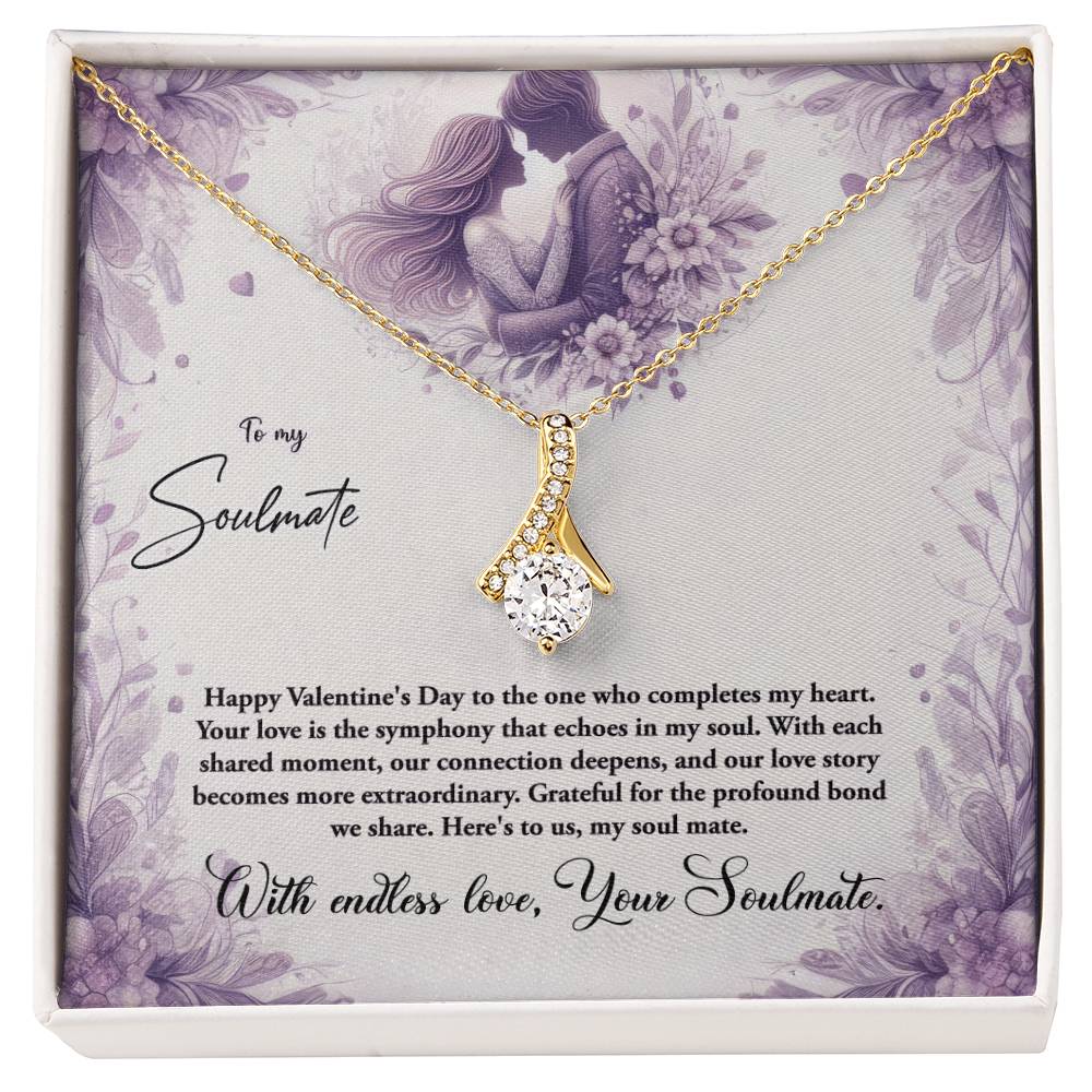 Valentine-st10b Alluring Beauty Necklace, Gift to my Soulmate with Message Card