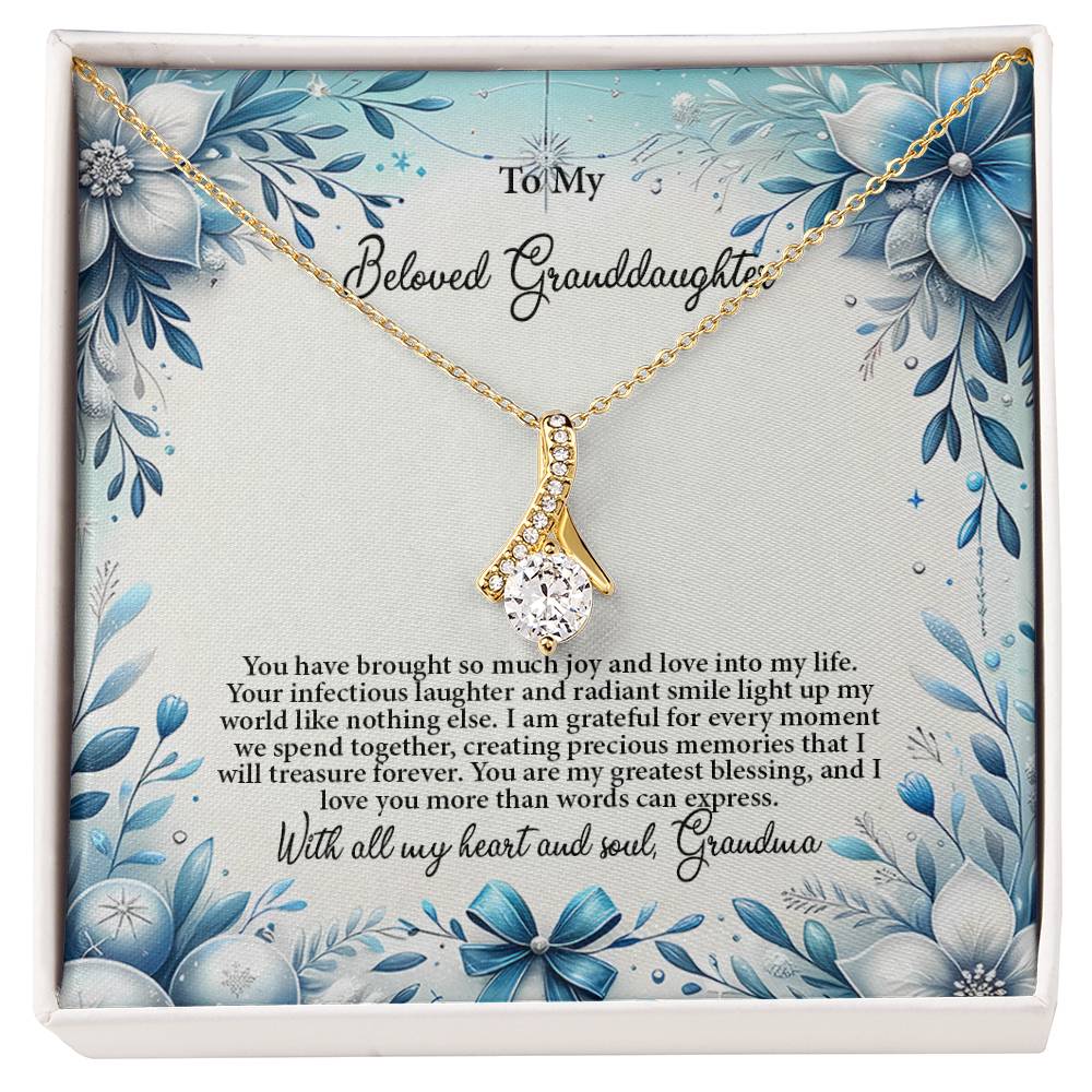 4050a Alluring Beauty Necklace, Gift to my Granddaughter with Beautiful Message Card