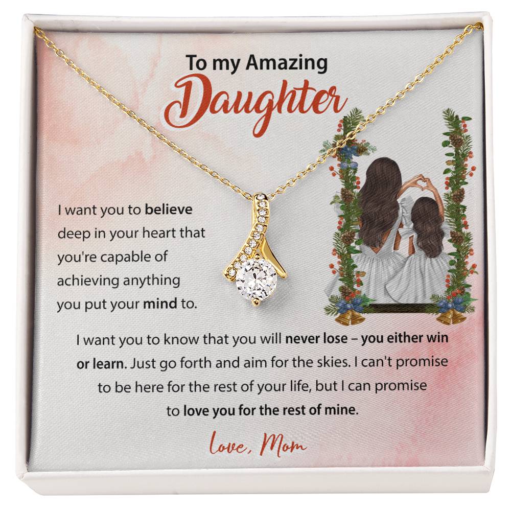 94683c Alluring Beauty Necklace, Gift to My Daughter with Beautiful Message Card