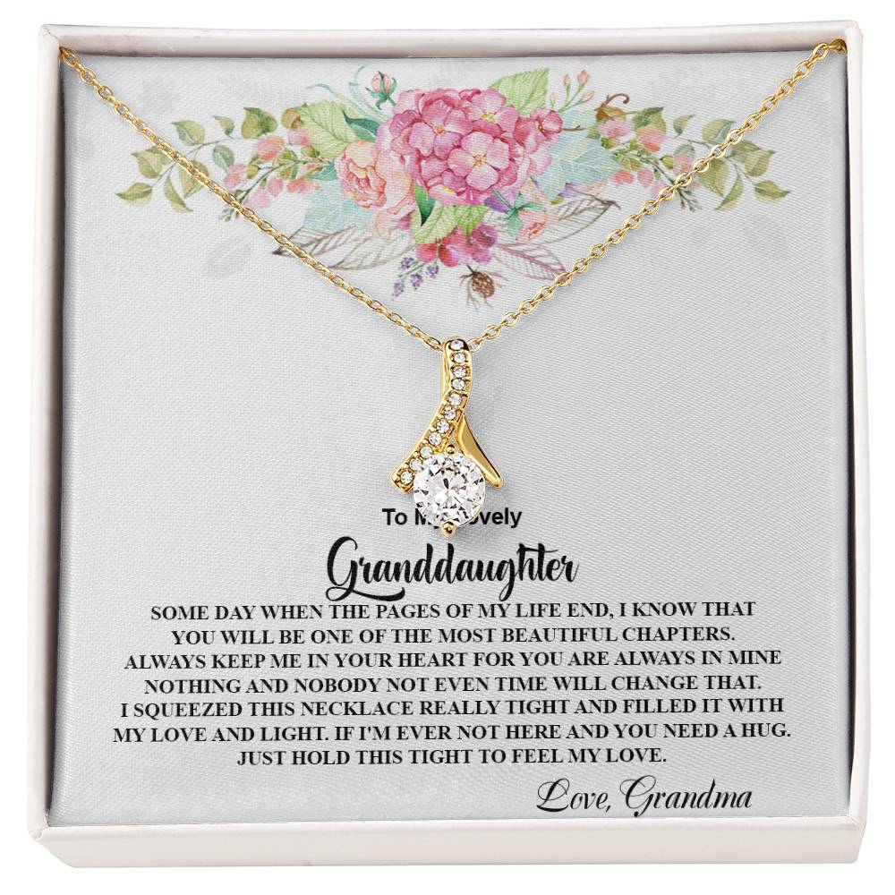 4026 b Alluring Beauty Necklace, Gift to my Granddaughter with Beautiful Message Card