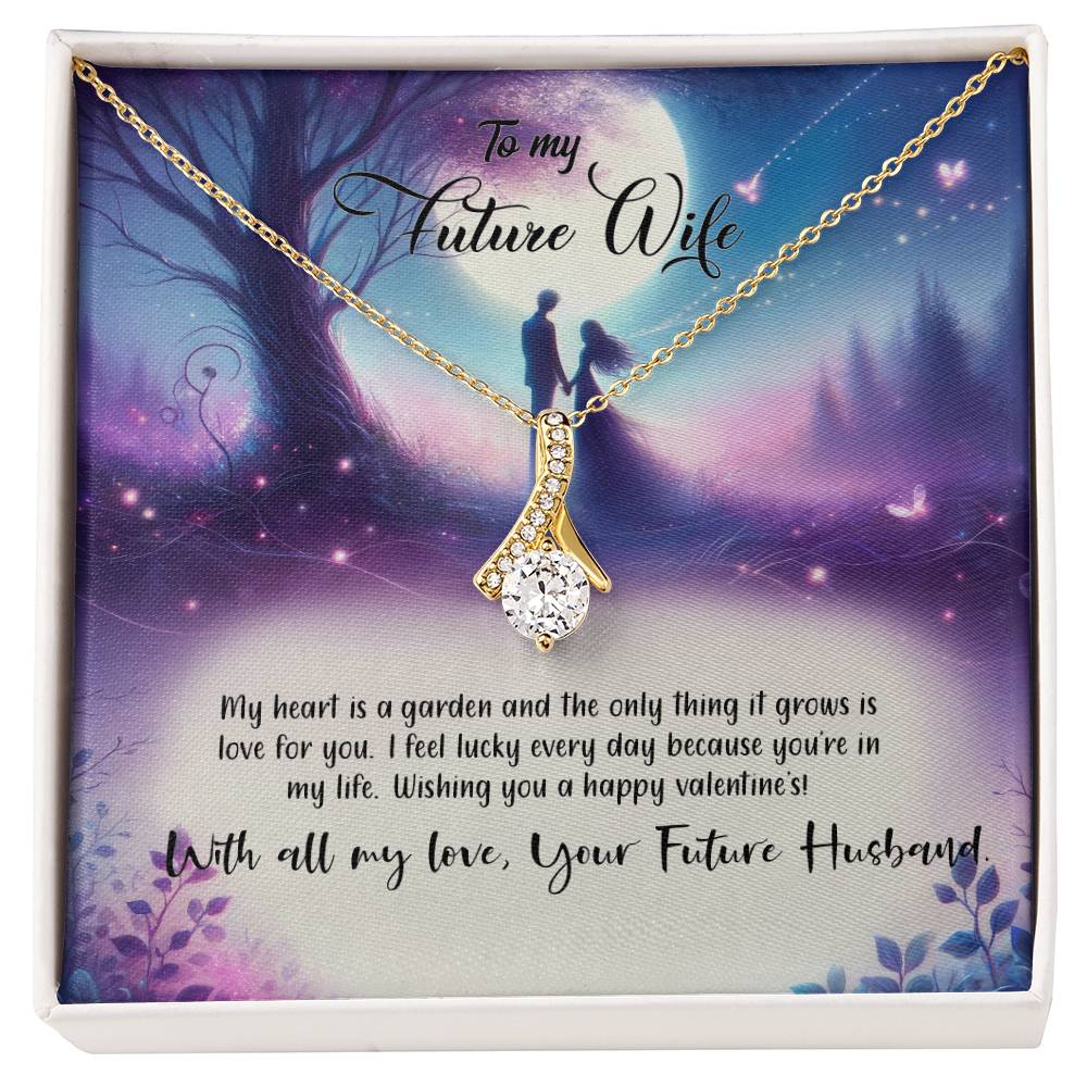 Valentine-st19d Alluring Beauty Necklace, Gift to my Future Wife with Beautiful Message Card