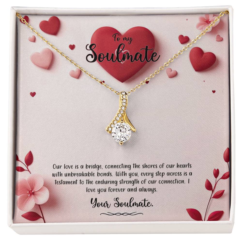 Valentine-st6b Alluring Beauty Necklace, Gift to my Soulmate with Message Card