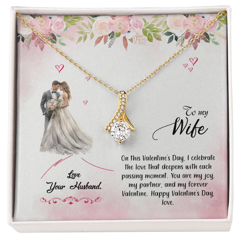 valentine-6a Alluring Beauty Necklace, Gift to my Wife with Beautiful Message Card