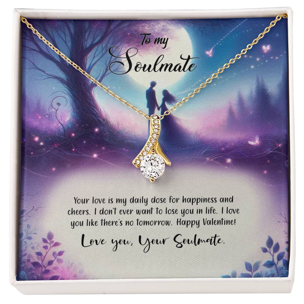 Valentine-st19b Alluring Beauty Necklace, Gift to my Soulmate with Message Card