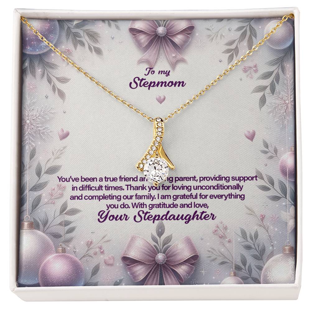 4053b Alluring Beauty Necklace, Gift to my Stepmom with Beautiful Message Card