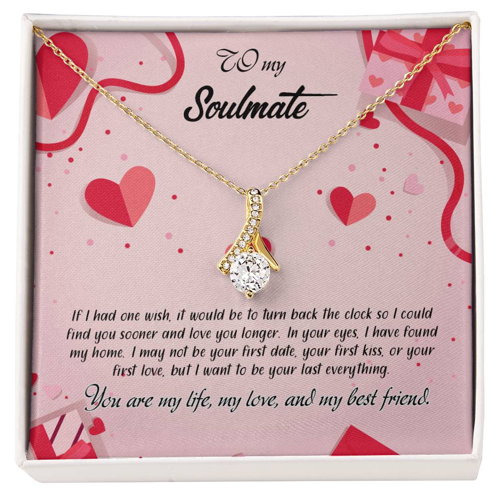 valentine-15b Alluring Beauty Necklace, Gift to my Soulmate with Message Card