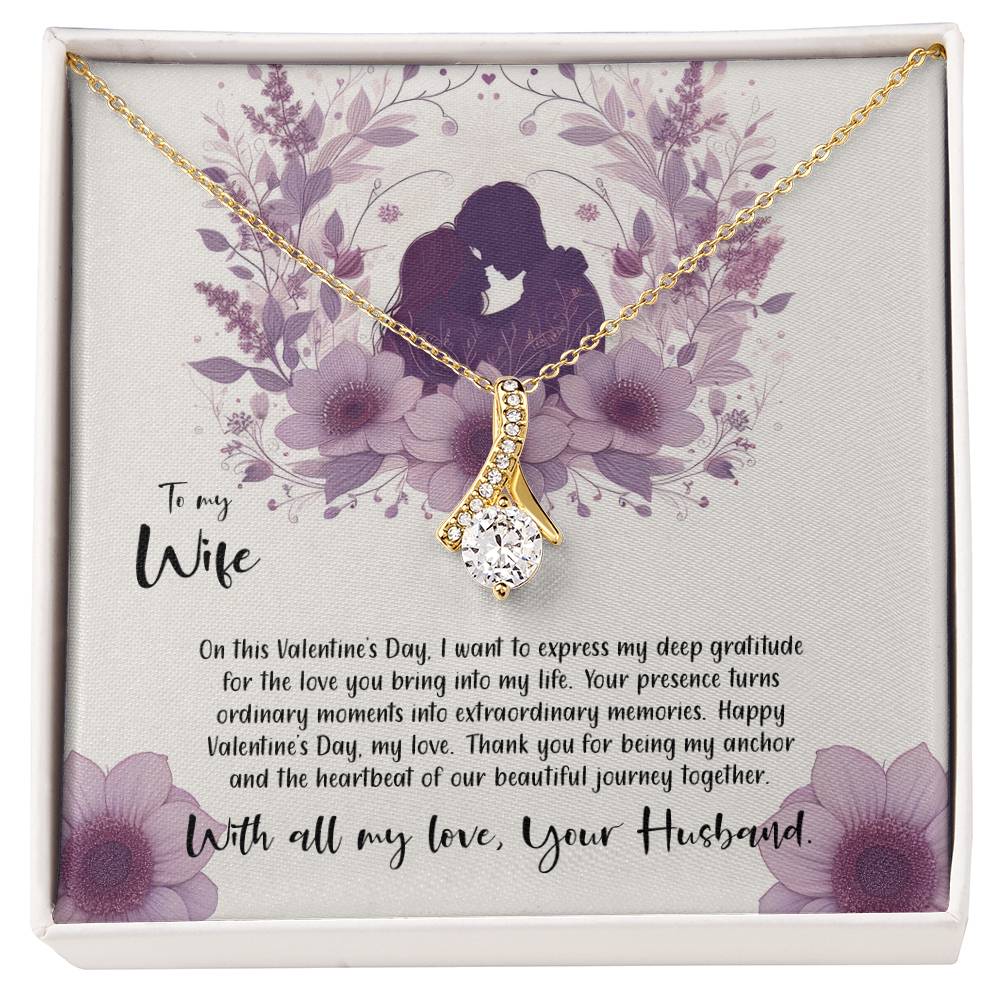 Valentine-st9a Alluring Beauty Necklace, Gift to my Wife with Beautiful Message Card