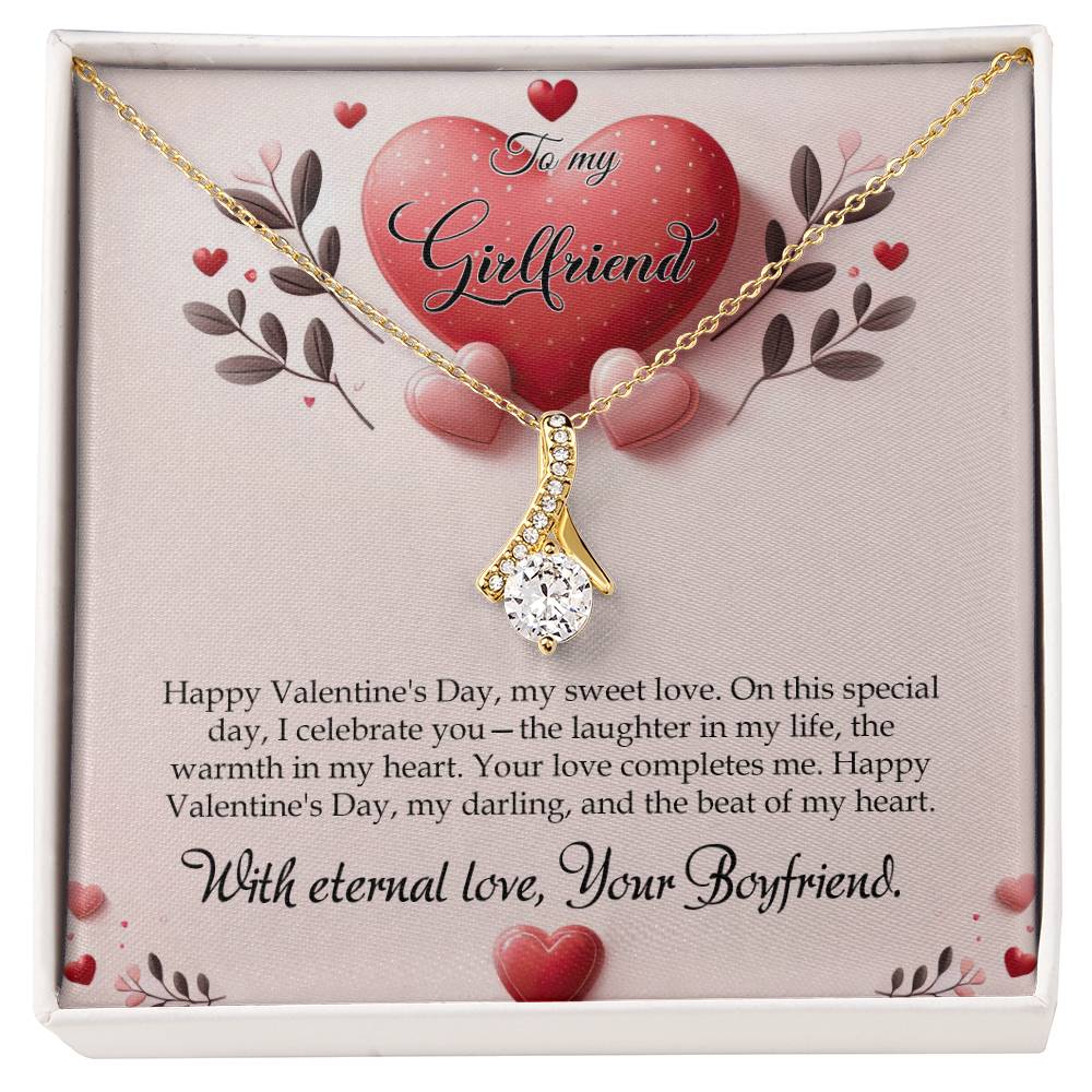 Valentine-st13c Alluring Beauty Necklace, Gift to my Girlfriend with Beautiful Message Card