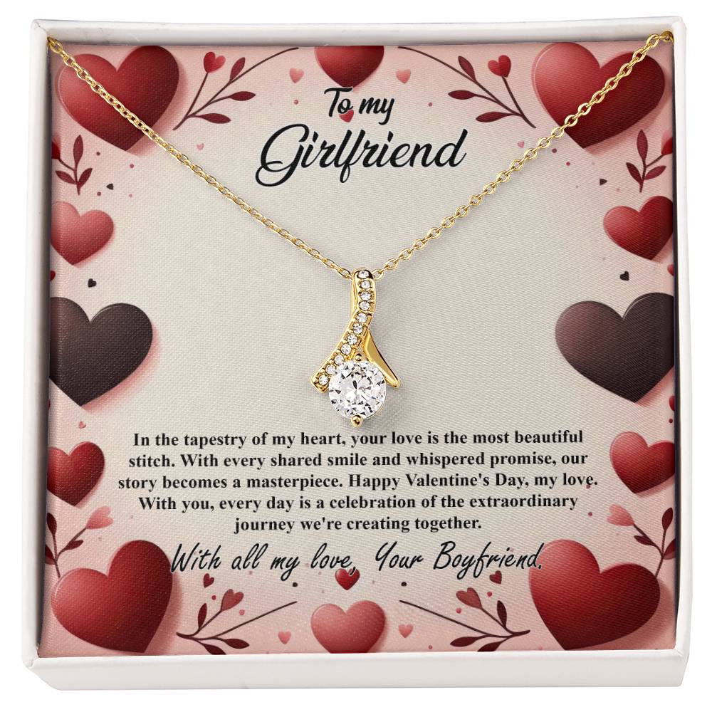 Valentine-st7c Alluring Beauty Necklace, Gift to my Girlfriend with Beautiful Message Card