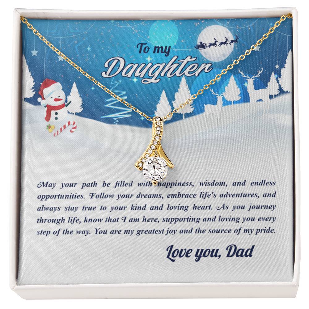 4008a Alluring Beauty Necklace, Gift to My Daughter with Beautiful Message Card