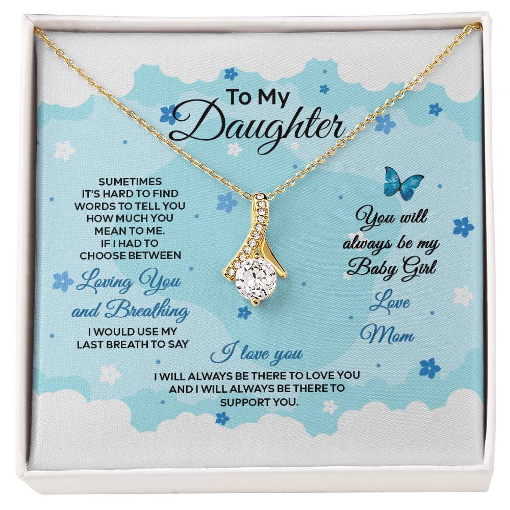 4019a Alluring Beauty Necklace, Gift to My Daughter with Beautiful Message Card