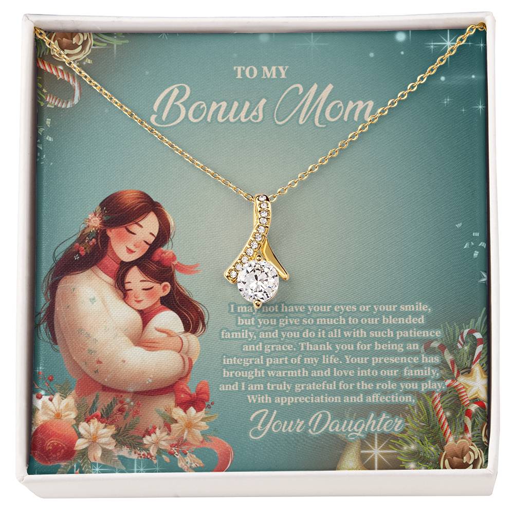 4024c Alluring Beauty Necklace, Gift to my Stepmom with Beautiful Message Card