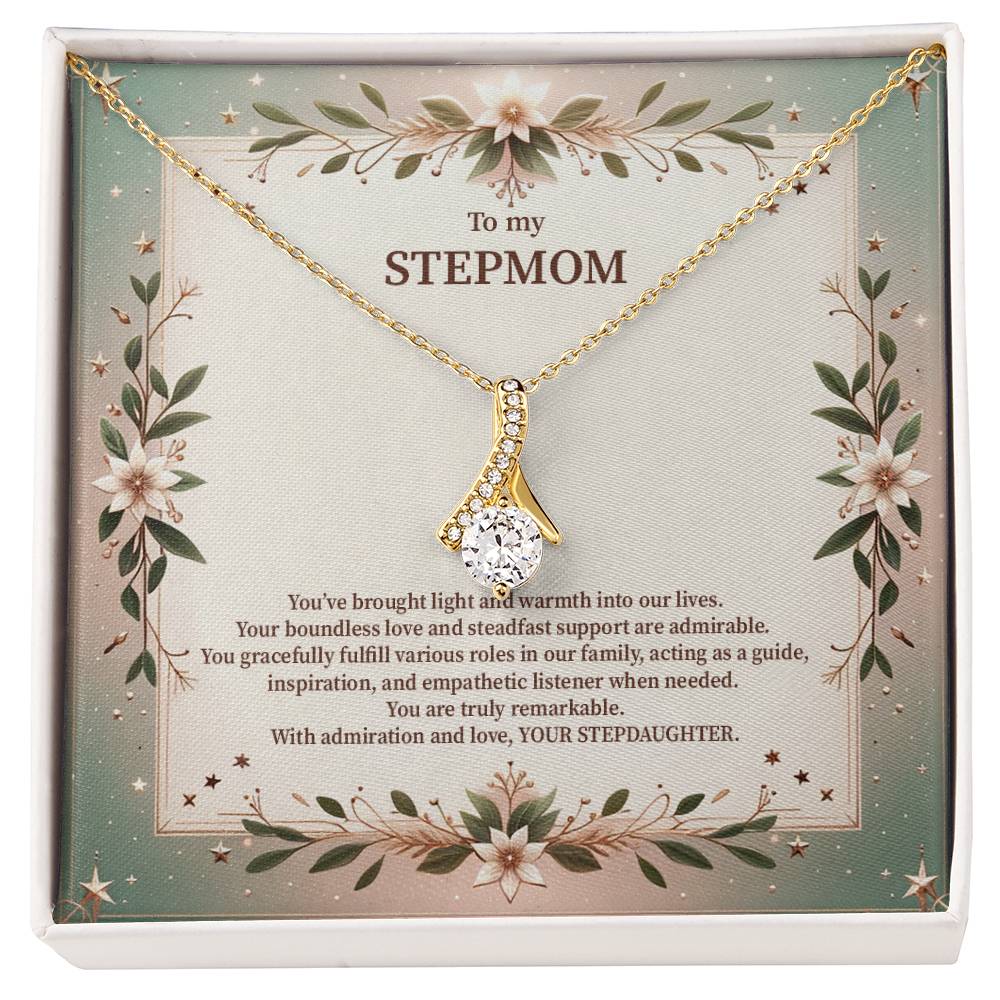 4049c Alluring Beauty Necklace, Gift to my Stepmom with Beautiful Message Card