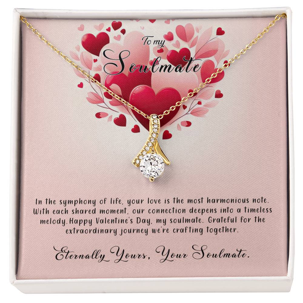 Valentine-st8b Alluring Beauty Necklace, Gift to my Soulmate with Message Card