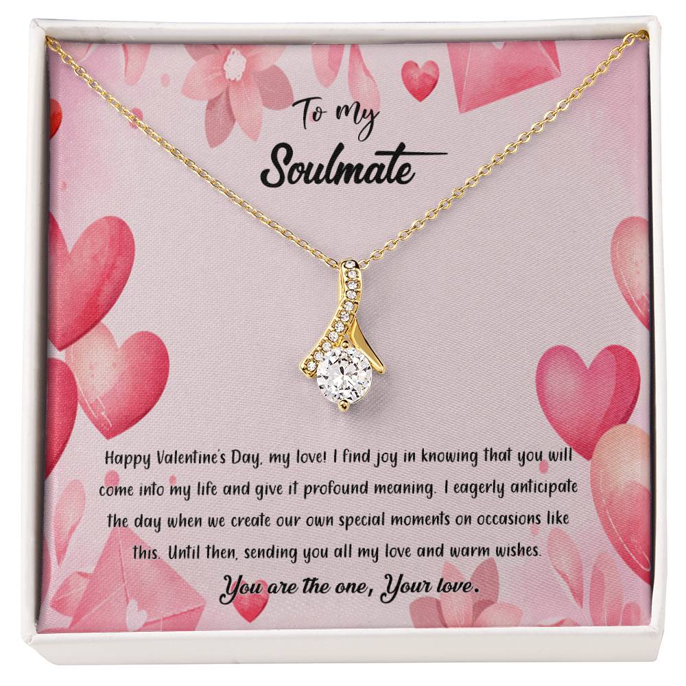 valentine-37b Alluring Beauty Necklace, Gift to my Soulmate with Message Card