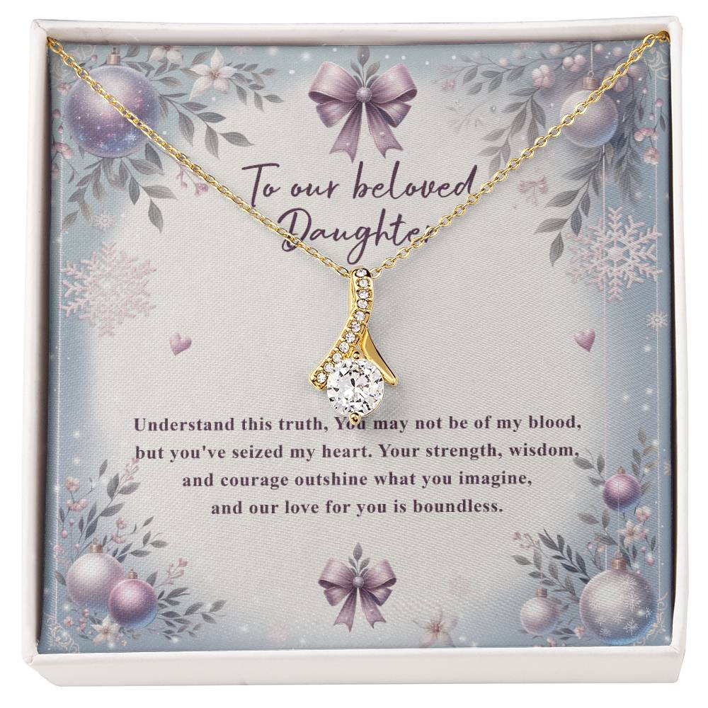 95784 a Alluring Beauty Necklace, Gift to My Daughter with Beautiful Message Card