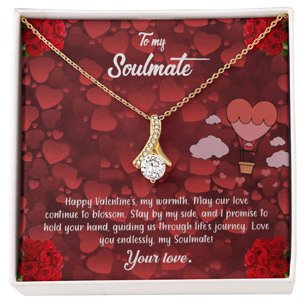 valentine-27b Alluring Beauty Necklace, Gift to my Soulmate with Message Card