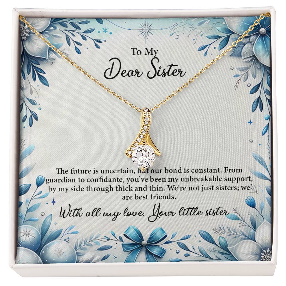 4050d Alluring Beauty Necklace, Gift to my Sister with Beautiful Message Card