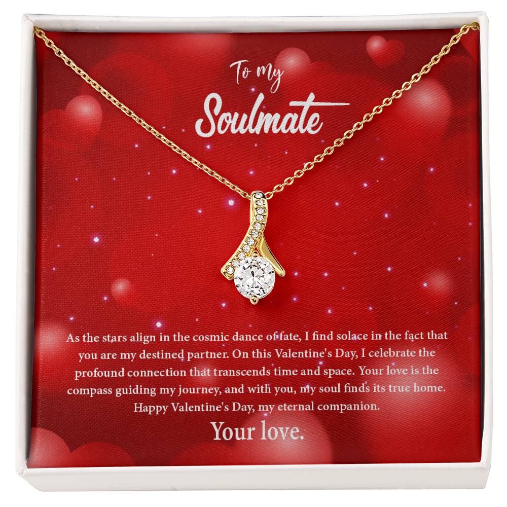 valentine-34b Alluring Beauty Necklace, Gift to my Soulmate with Message Card