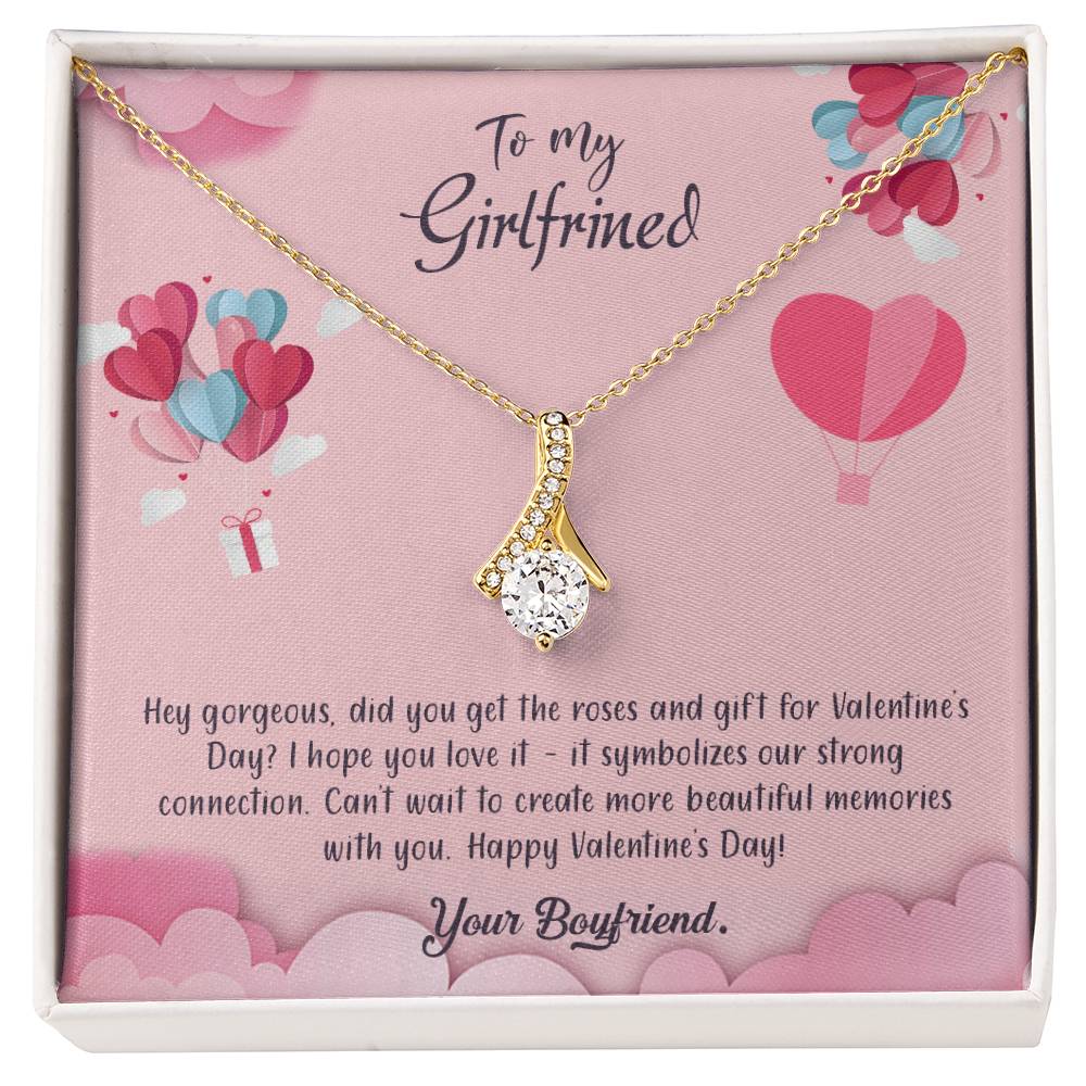 valentine-28c Alluring Beauty Necklace, Gift to my Girlfriend with Beautiful Message Card