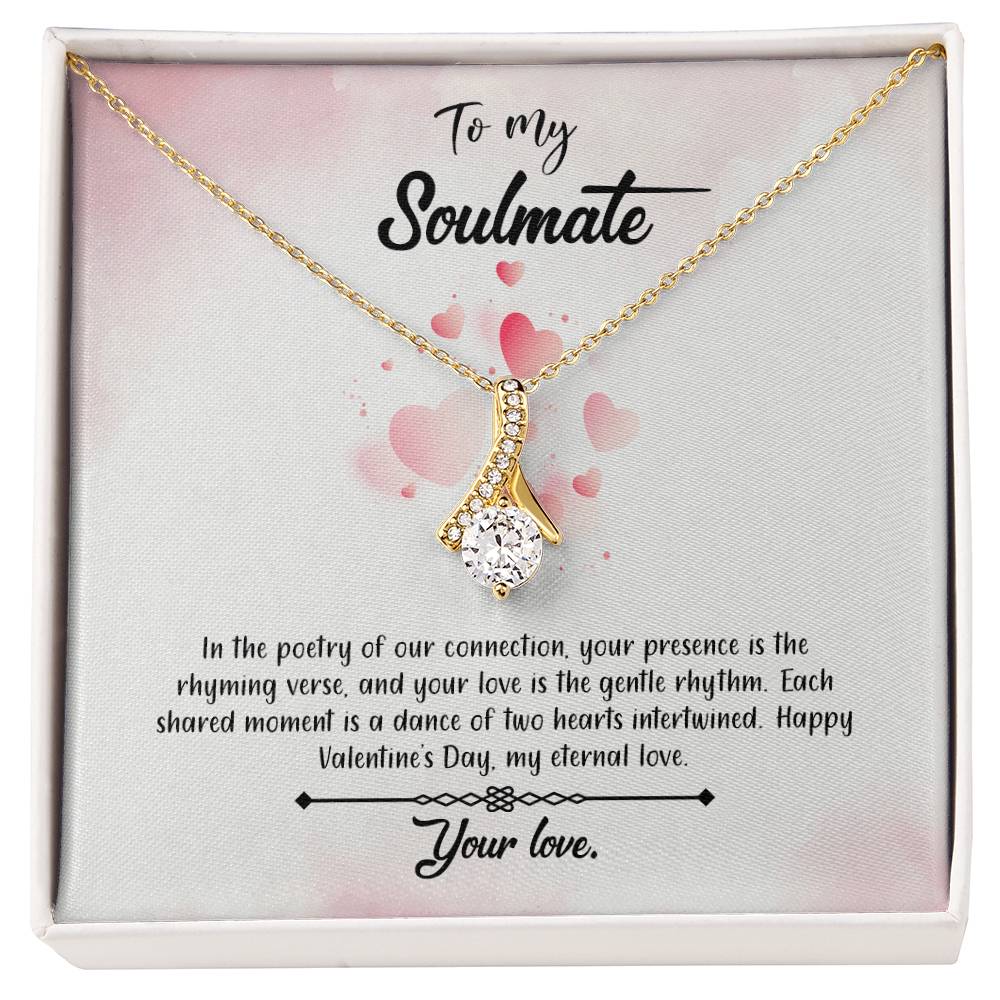 valentine-12b Alluring Beauty Necklace, Gift to my Soulmate with Message Card