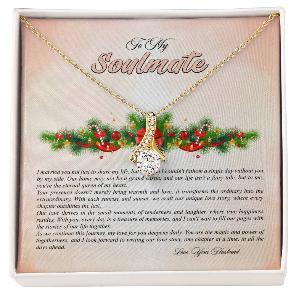 4009b Alluring Beauty Necklace, Gift to my Soulmate with Message Card