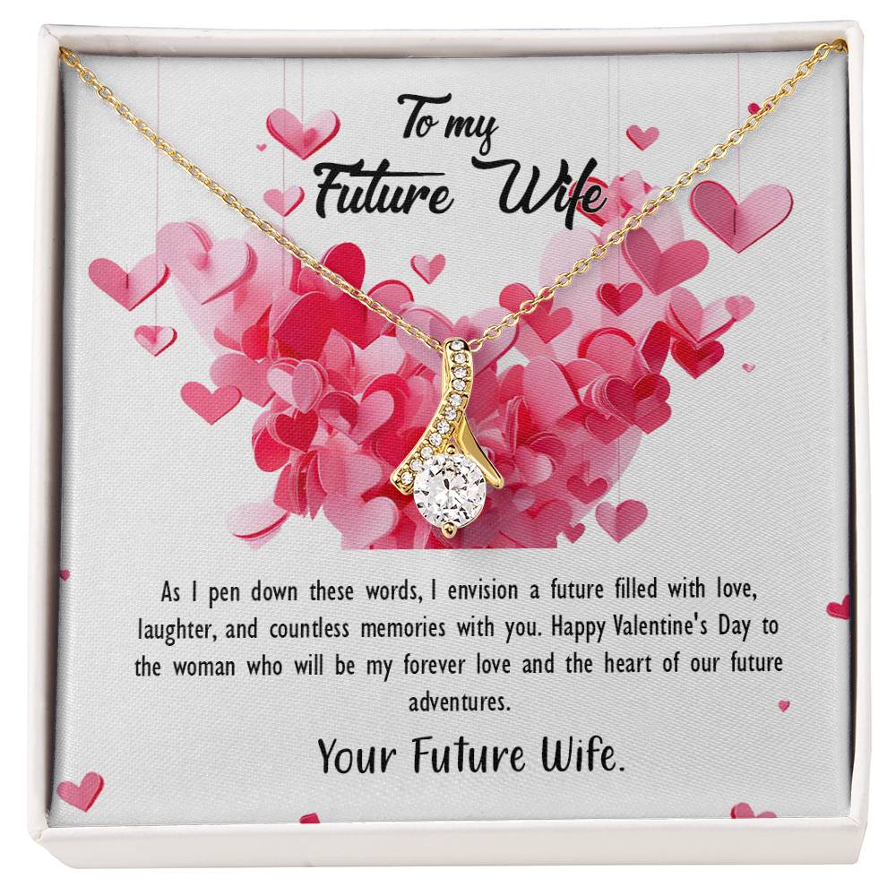 valentine-26d Alluring Beauty Necklace, Gift to my Future Wife with Beautiful Message Card