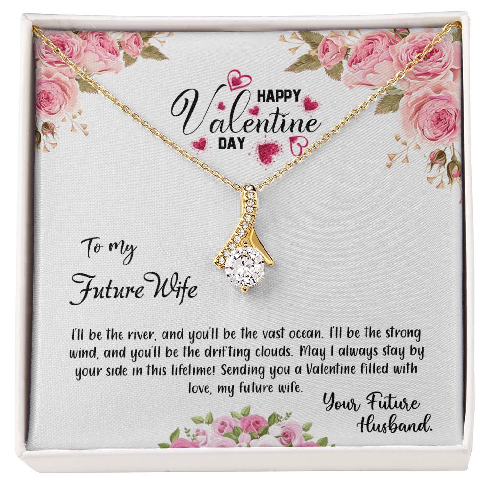 valentine-31d Alluring Beauty Necklace, Gift to my Future Wife with Beautiful Message Card