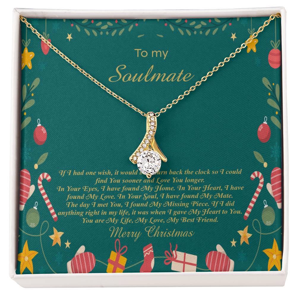 94098a Alluring Beauty Necklace, Gift to my Soulmate with Message Card