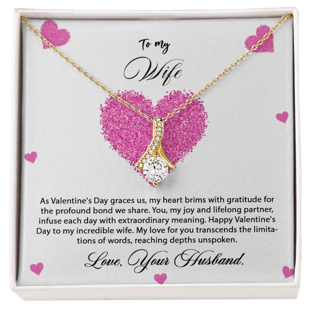 valentine-8a Alluring Beauty Necklace, Gift to my Wife with Beautiful Message Card