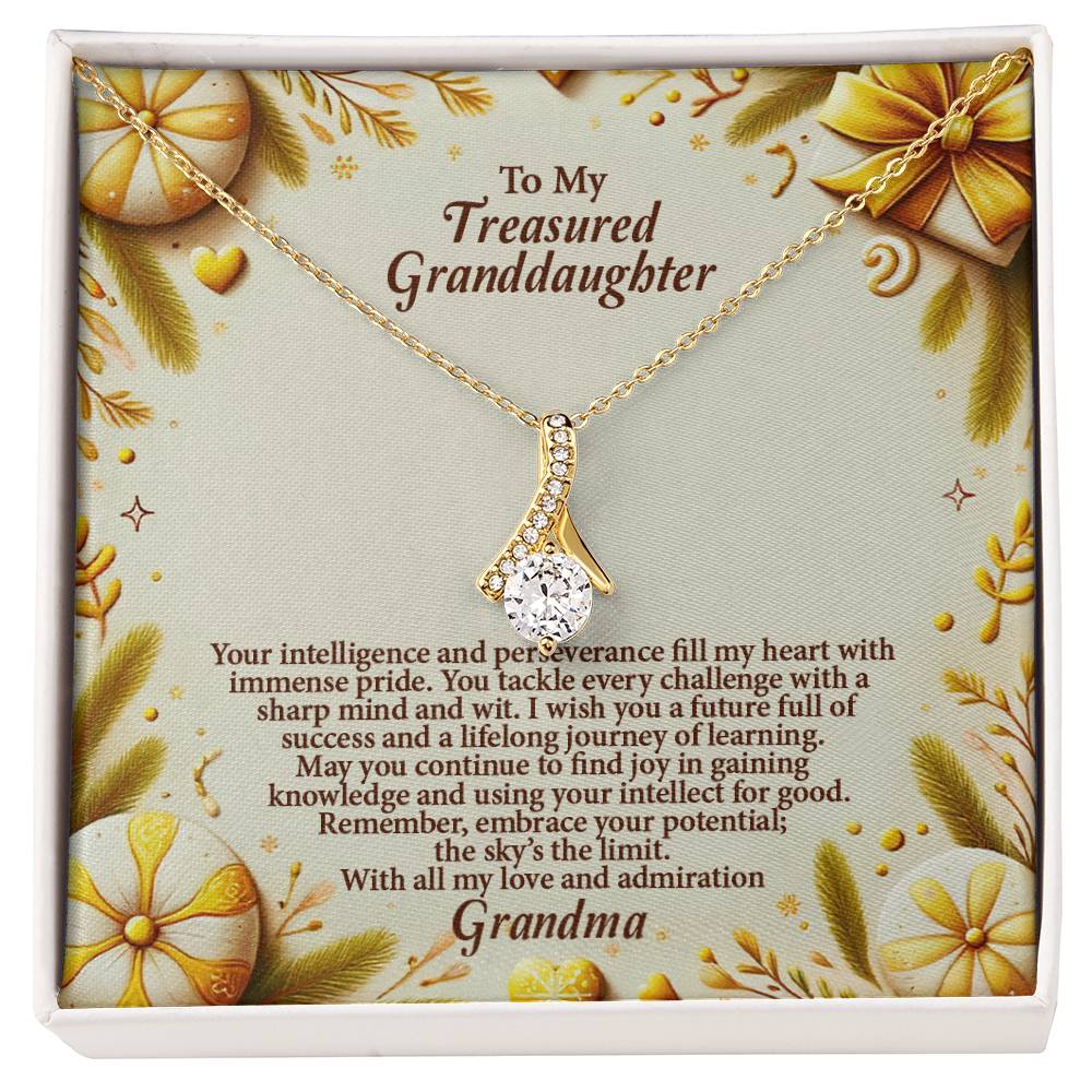 4056b Alluring Beauty Necklace, Gift to my Granddaughter with Beautiful Message Card