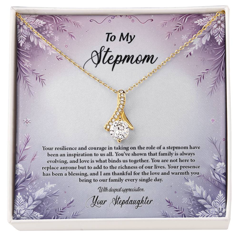 4054b Alluring Beauty Necklace, Gift to my Stepmom with Beautiful Message Card