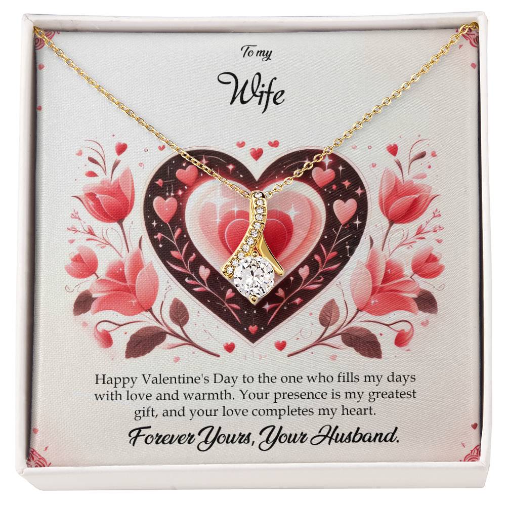 Valentine-st5a Alluring Beauty Necklace, Gift to my Wife with Beautiful Message Card