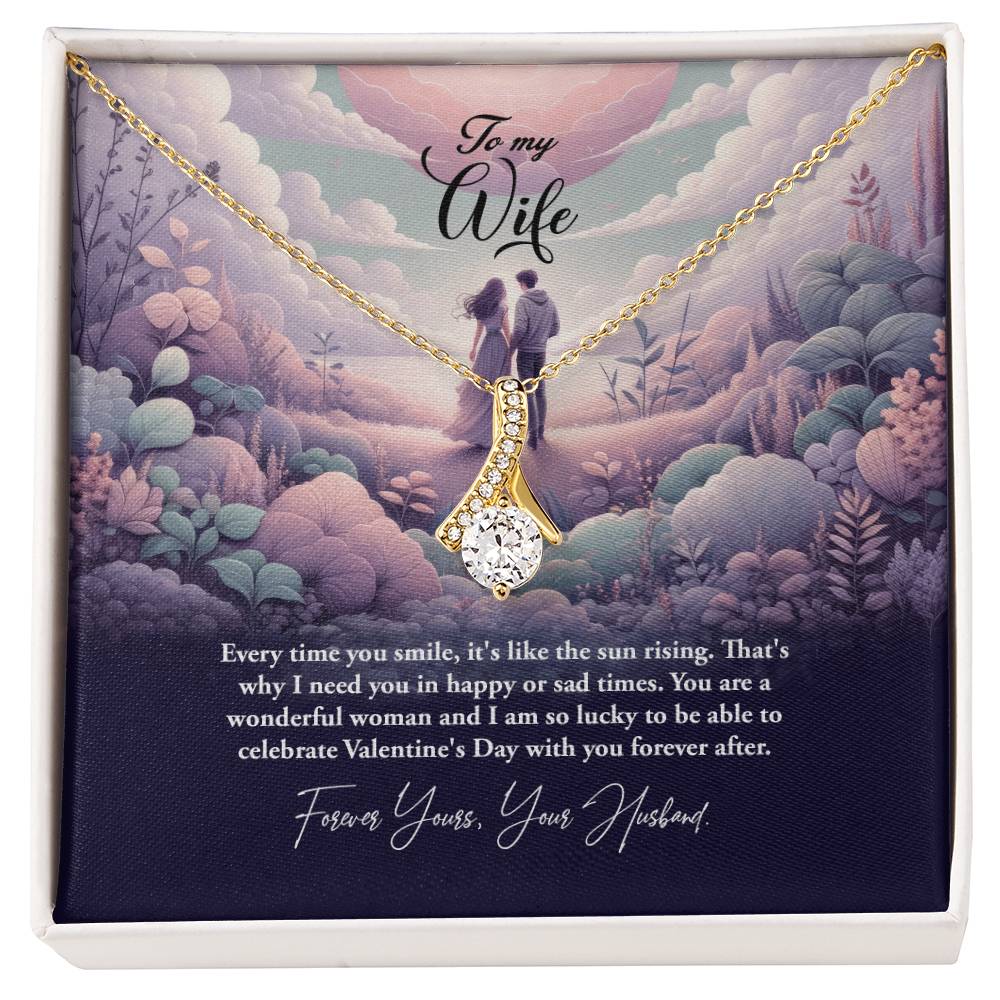 Valentine-st23a Alluring Beauty Necklace, Gift to my Wife with Beautiful Message Card