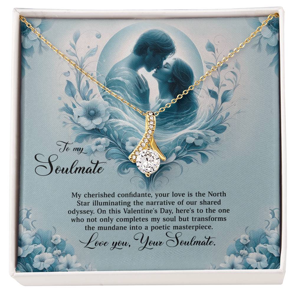 Valentine-st29b Alluring Beauty Necklace, Gift to my Soulmate with Message Card