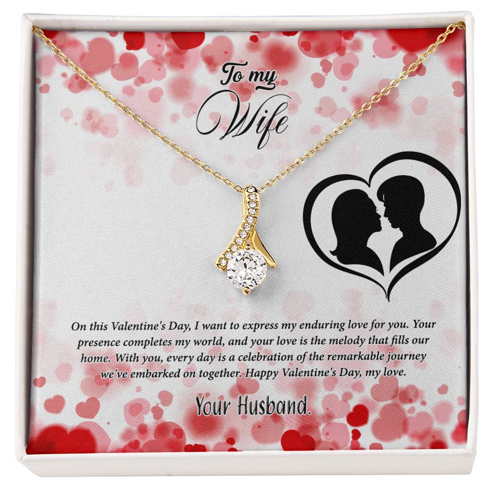 valentine-36a Alluring Beauty Necklace, Gift to my Wife with Beautiful Message Card