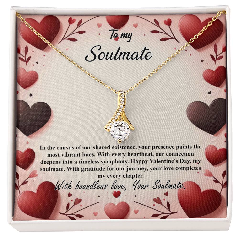 Valentine-st7b Alluring Beauty Necklace, Gift to my Soulmate with Message Card