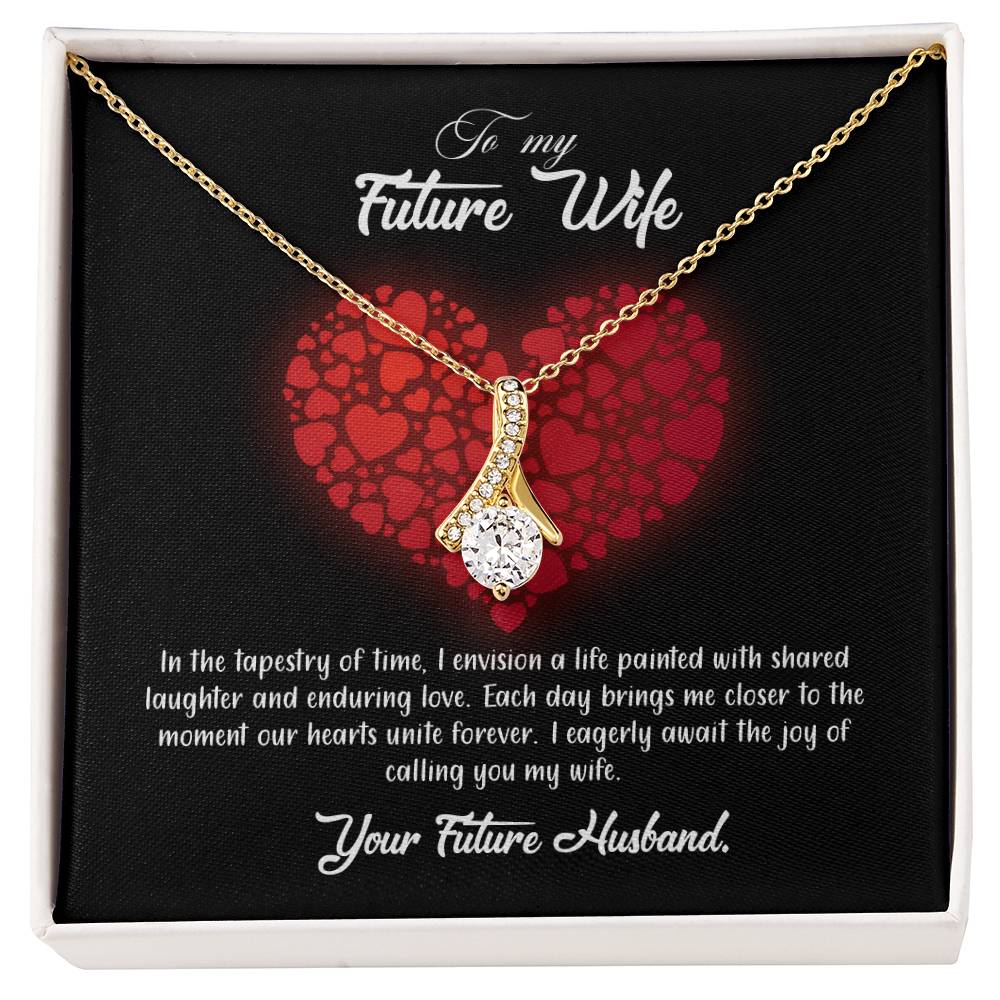 valentine-23d Alluring Beauty Necklace, Gift to my Future Wife with Beautiful Message Card