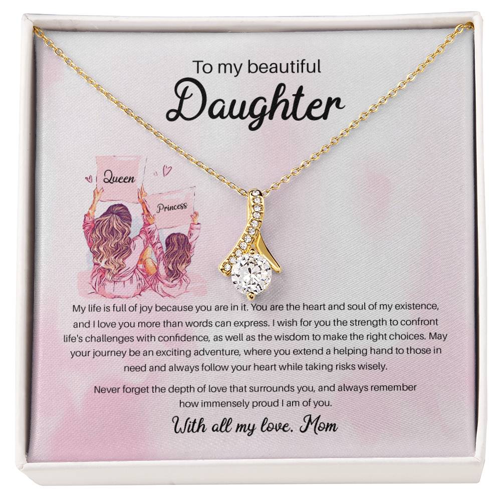 94941 a Alluring Beauty Necklace, Gift to My Daughter with Beautiful Message Card