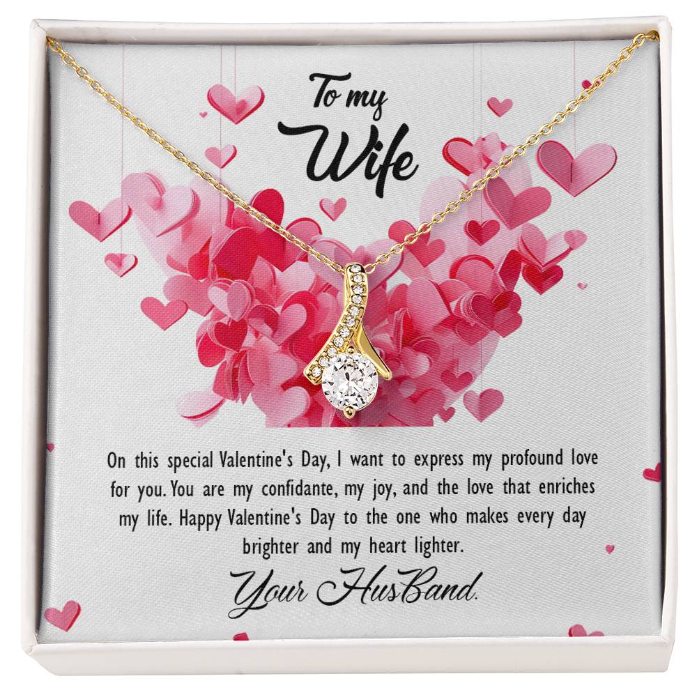 valentine-26a Alluring Beauty Necklace, Gift to my Wife with Beautiful Message Card