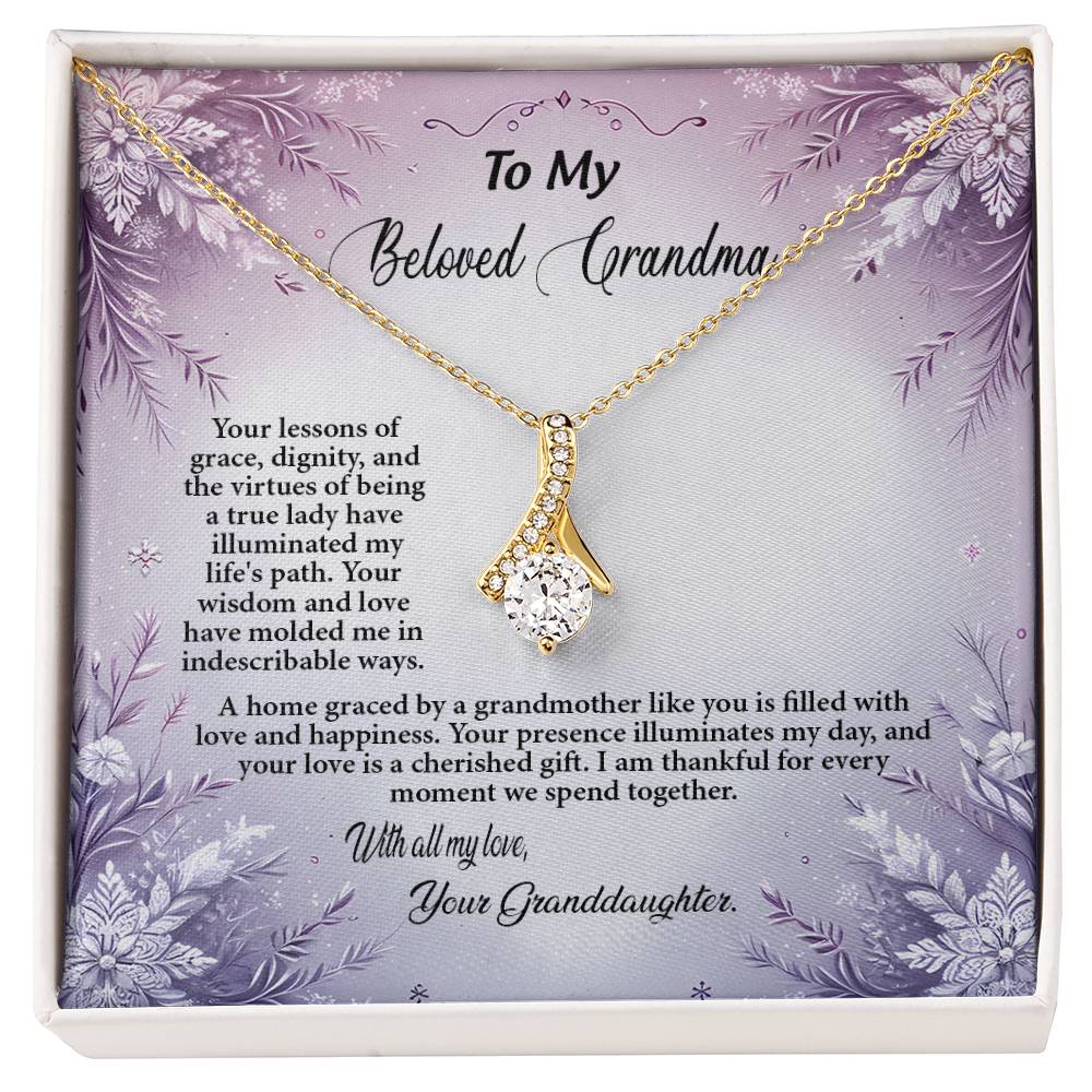 4054a Alluring Beauty Necklace, Gift to my Grandma with Beautiful Message Card