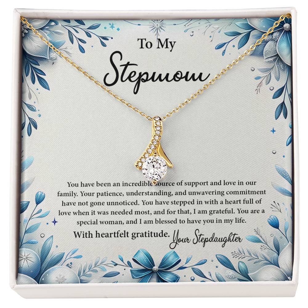 4050b Alluring Beauty Necklace, Gift to my Stepmom with Beautiful Message Card