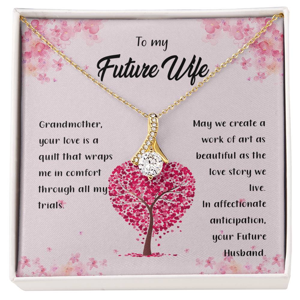 4042b fix Alluring Beauty Necklace, Gift to my Future Wife with Beautiful Message Card