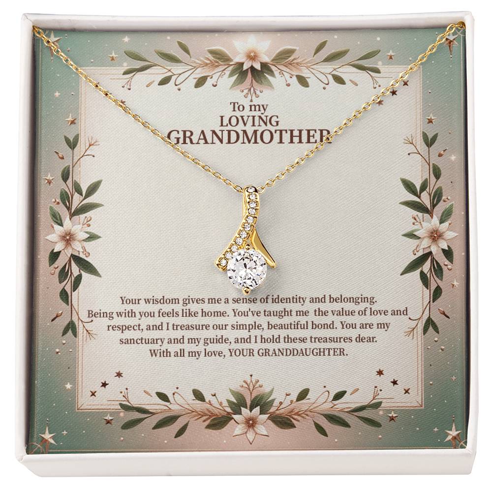 4049b Alluring Beauty Necklace, Gift to my Grandma with Beautiful Message Card