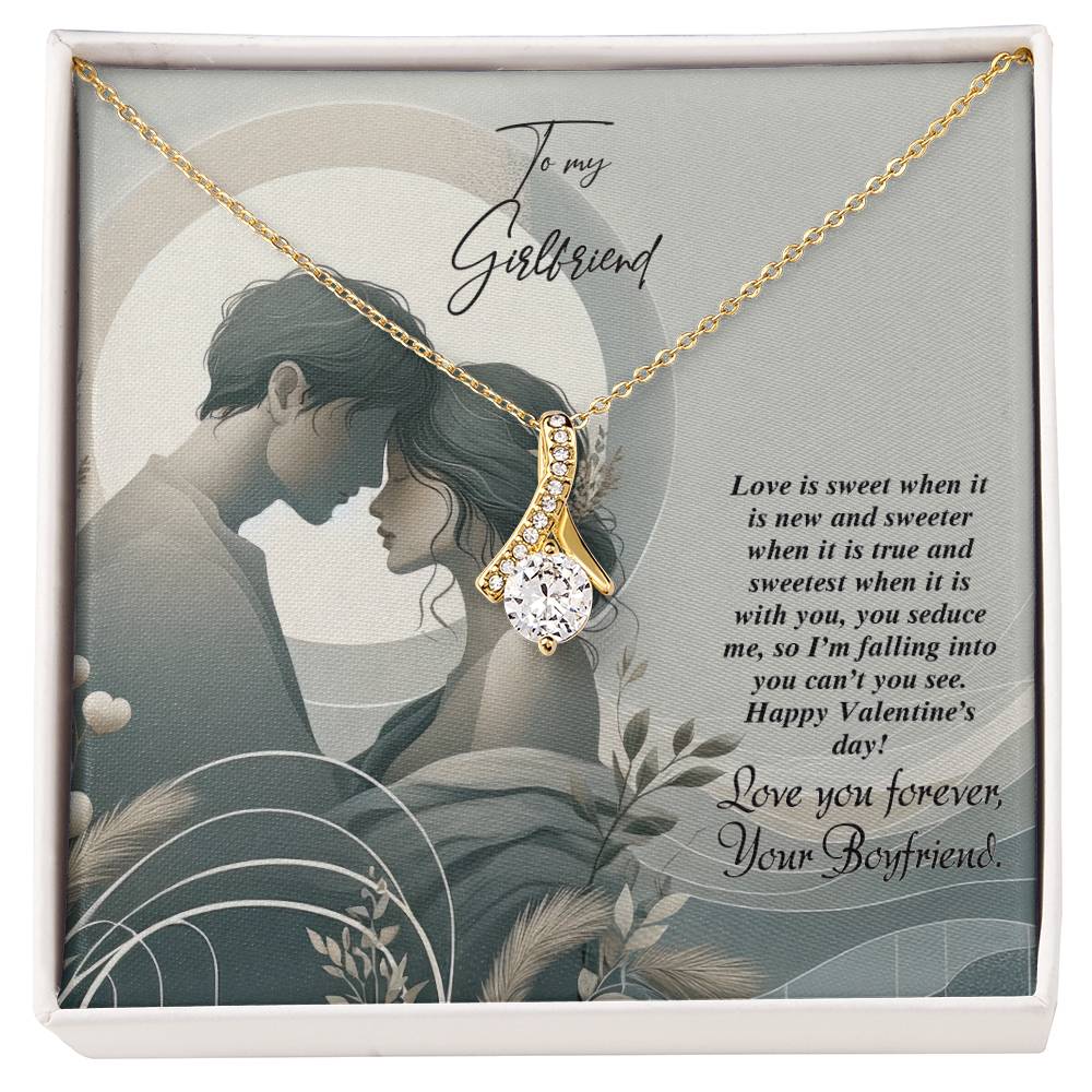 Valentine-st22c Alluring Beauty Necklace, Gift to my Girlfriend with Beautiful Message Card